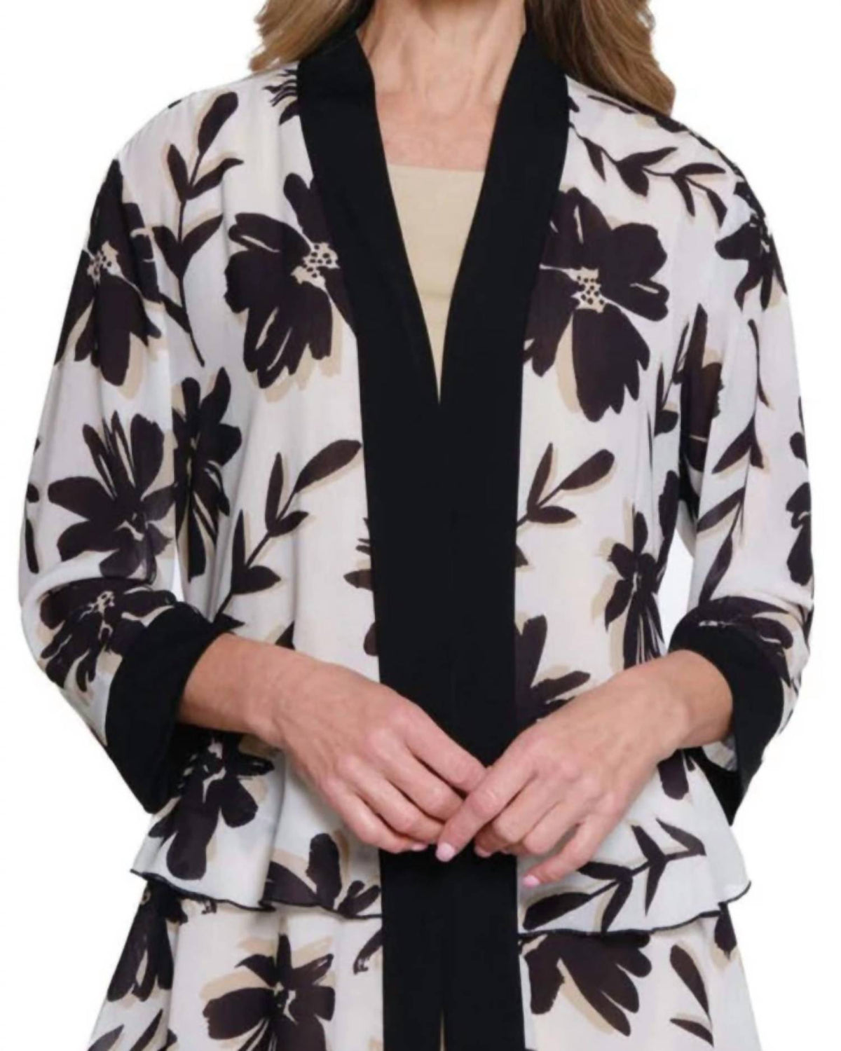 Multiples - 3/4 Sleeve Peplum Jacket