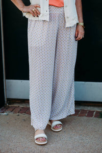 Multiples - Elastic Shirred Pant Wide Leg Crop