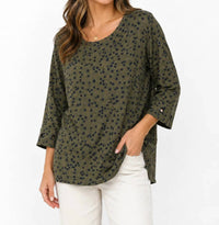 Multiples - Elise Scoop Neck Blouse