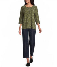 Multiples - Elise Scoop Neck Blouse