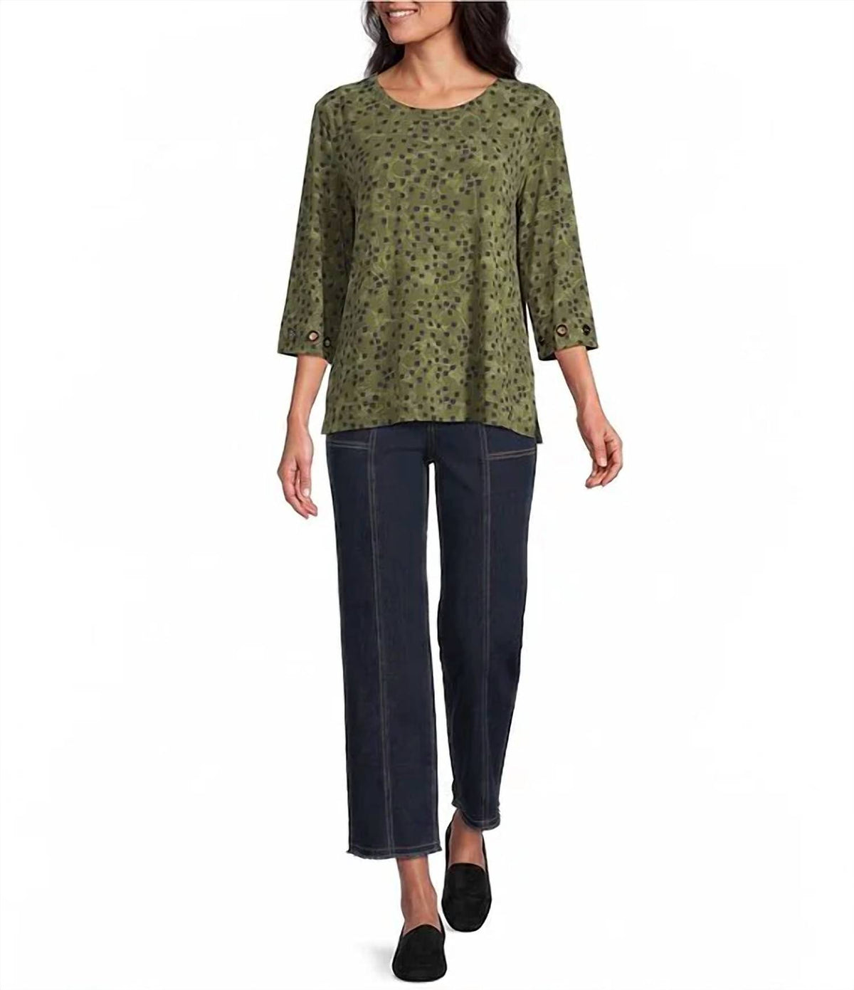 Multiples - Elise Scoop Neck Blouse