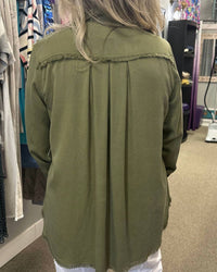 Multiples - Fringe Button Down Shirt