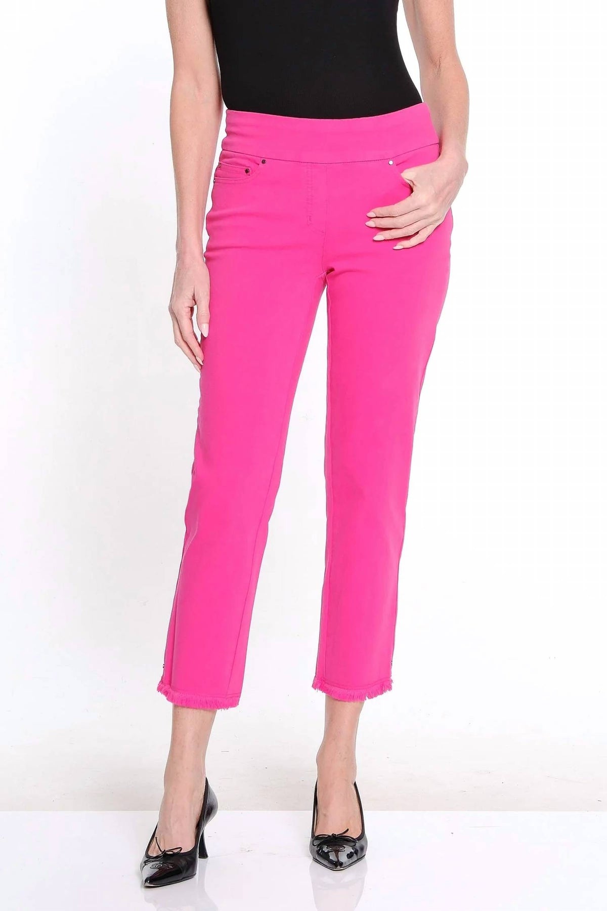 Multiples - Fringe Hem Pull On Pant