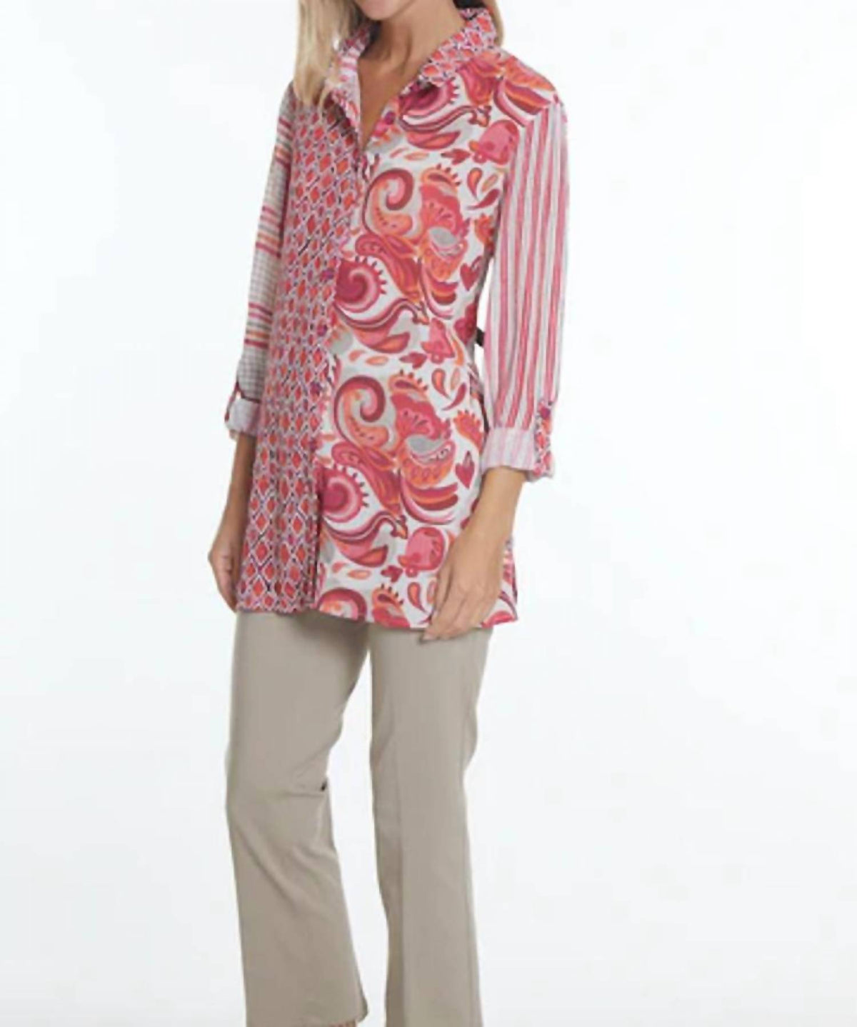 Multiples - Multi Print Crinkle Blouse