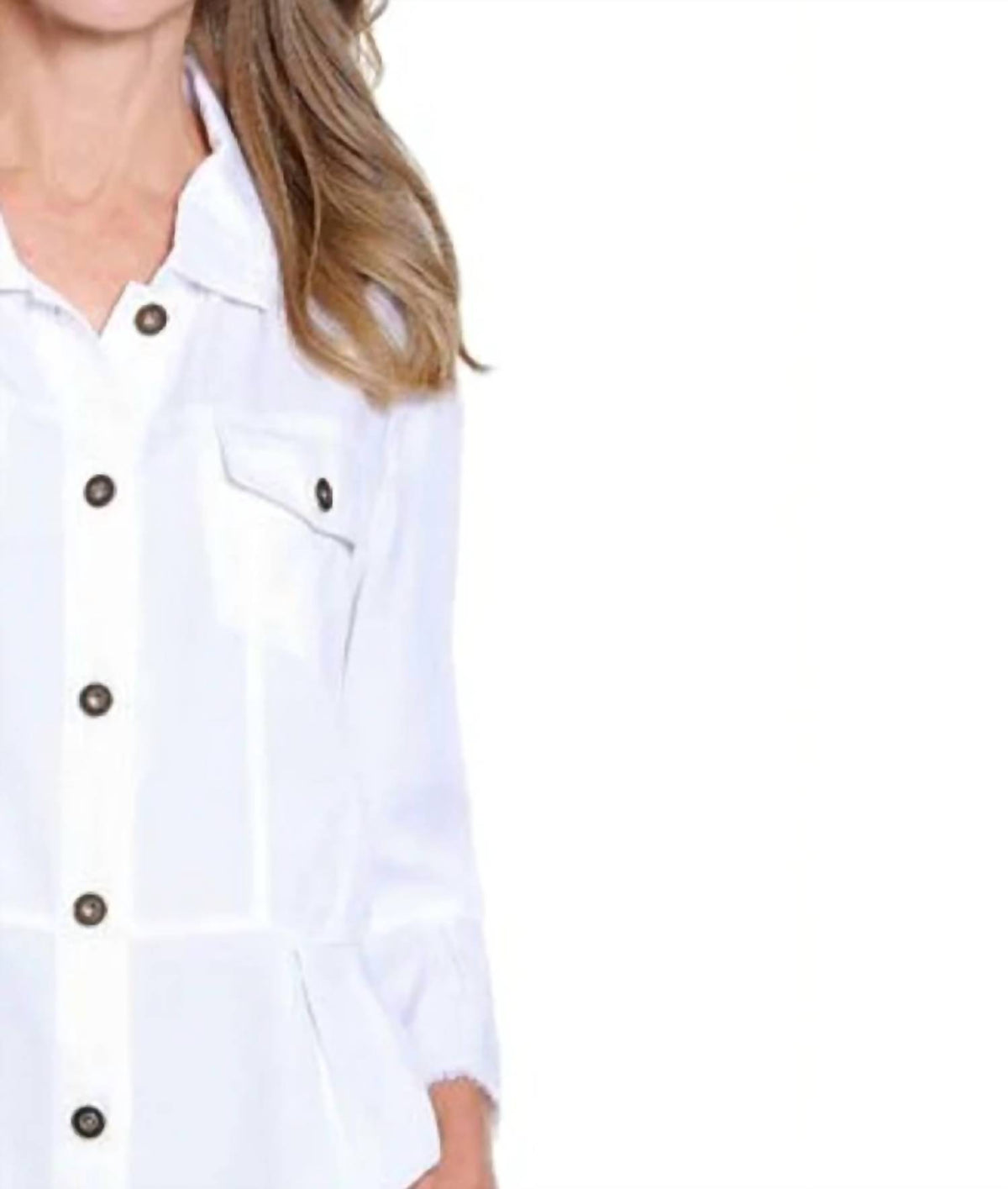 Multiples - Peplum Jacket With Flounce Sleeves