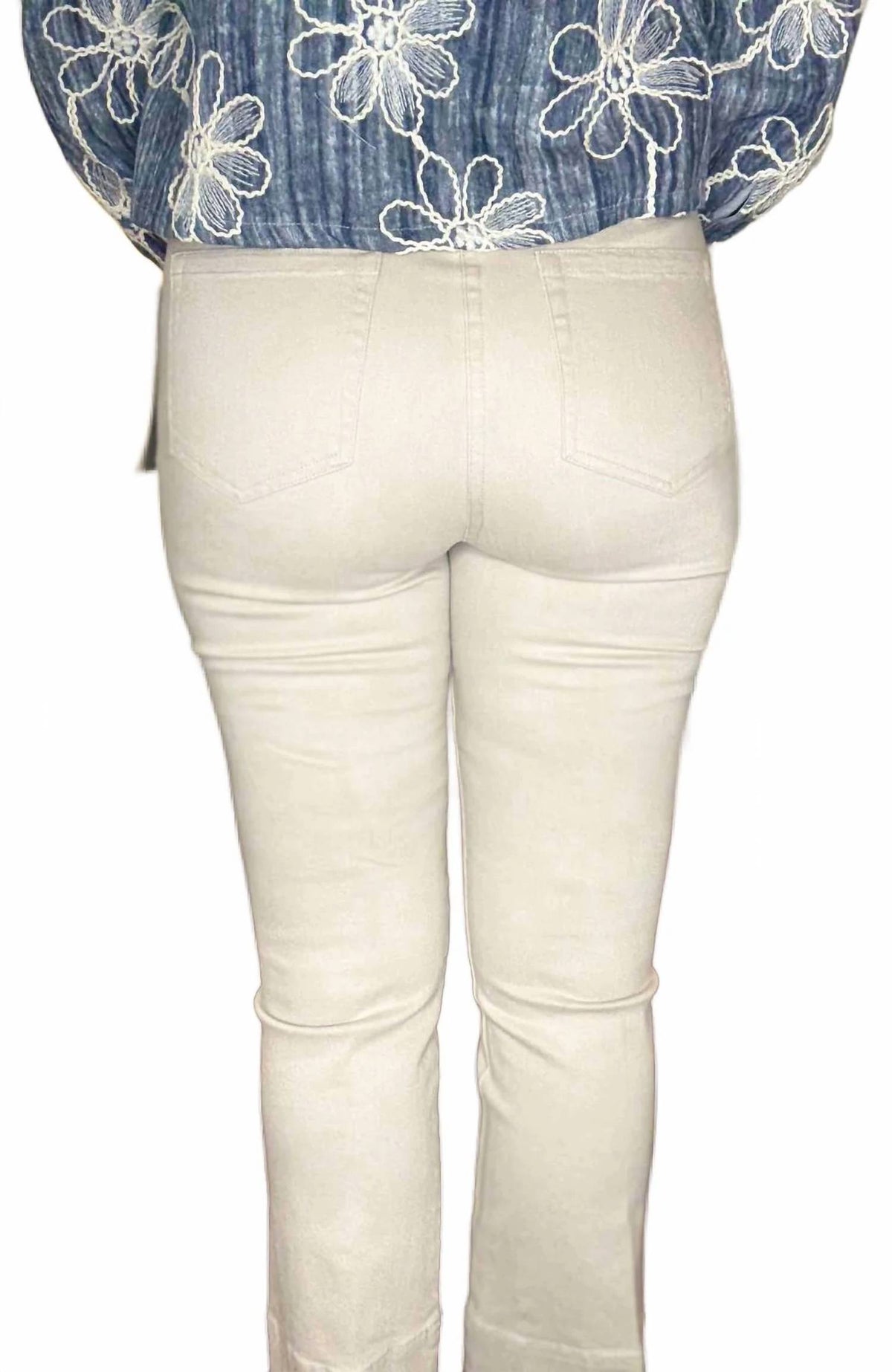 Multiples - Pintuck Flare Leg Crop Jean