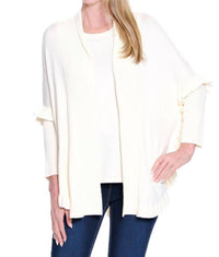 Multiples - Ruffle Hem Sweater Cardigan