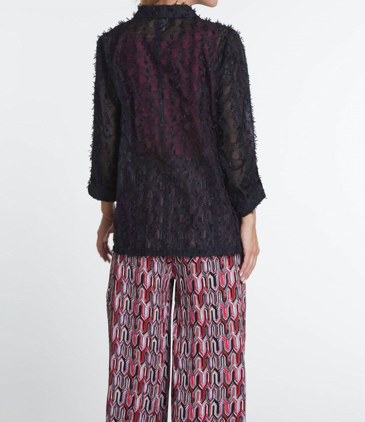 Multiples - Shawl Collar Novelty Jacket