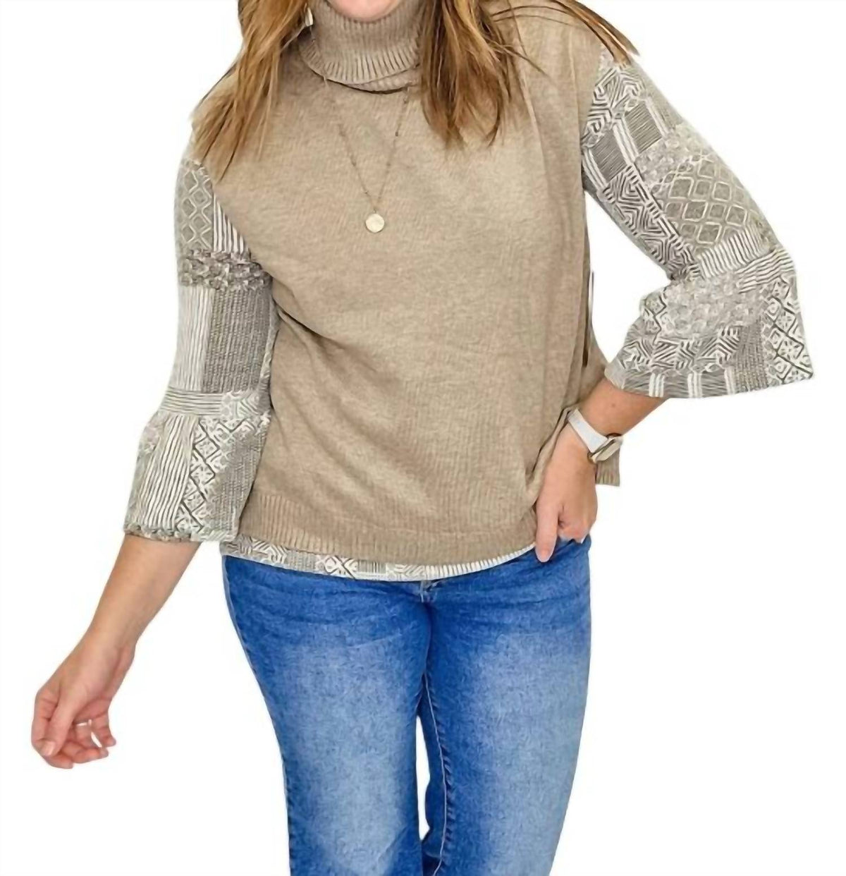 Multiples - Turtleneck Hi-lo Sweater Vest