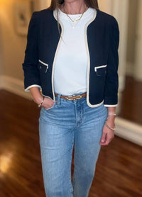 Multiples - Women's Cuffed Contrast Jacket