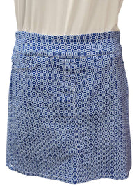 Multiples - Women's Slimsation Pull On Skort - blue - clothing - geometric