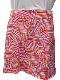 Multiples - Women's Slimsation Pull On Skort - clothing - geometric - pink