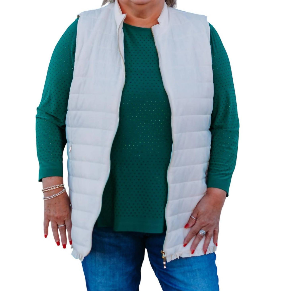 Multiples - Zip Collar Quilted Vest