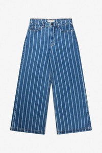 Munthe - Ecube Pinstripe Jeans - blue - clothing - cotton