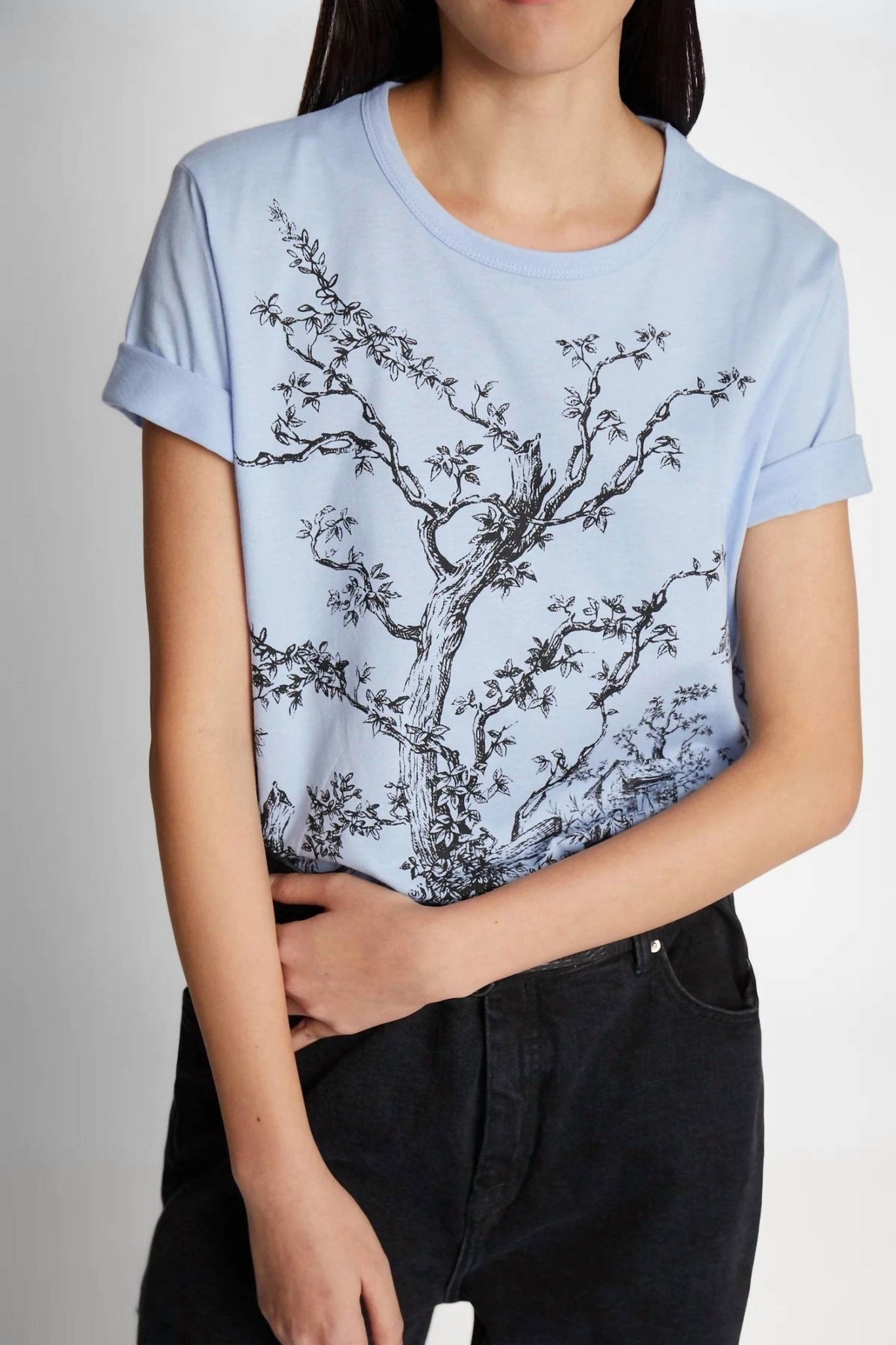 Munthe - Fedelio T-shirt - blue - clothing - cotton