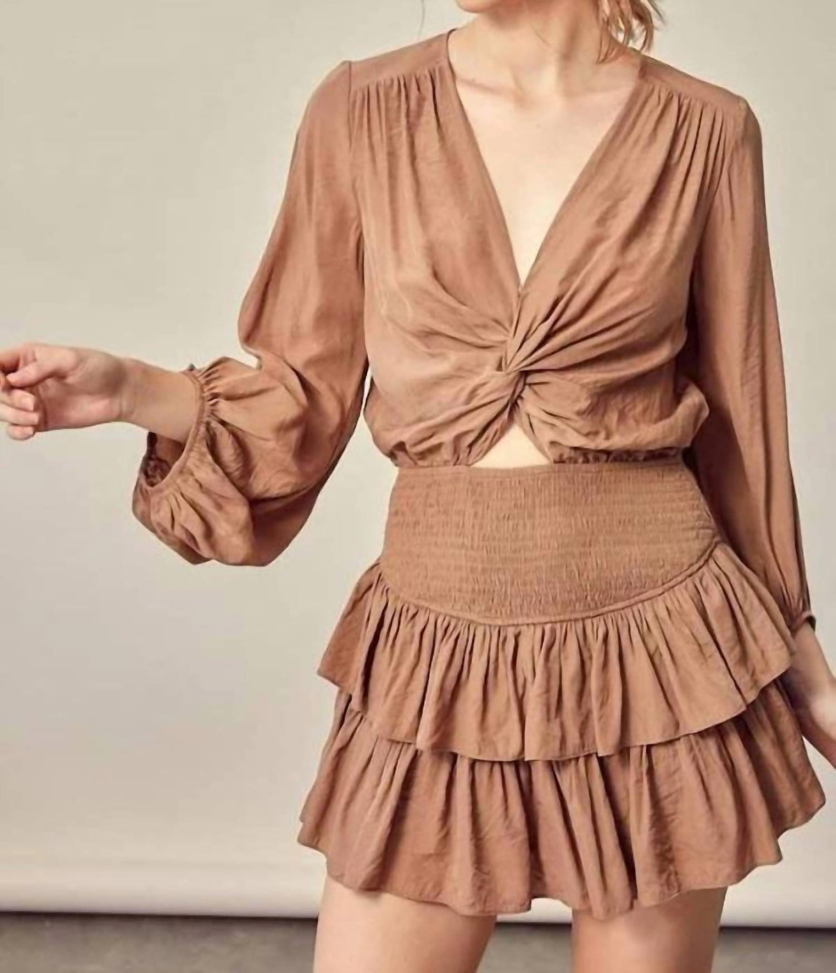 Mustard Seed - Don’t Get It Twisted Ruffle Romper