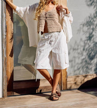 Mustard Seed - Half Button Sweater Tank Top