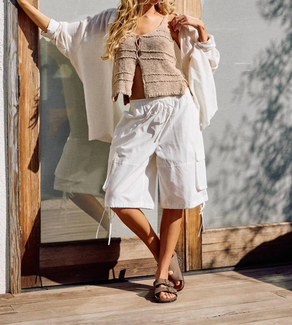 Mustard Seed - Half Button Sweater Tank Top