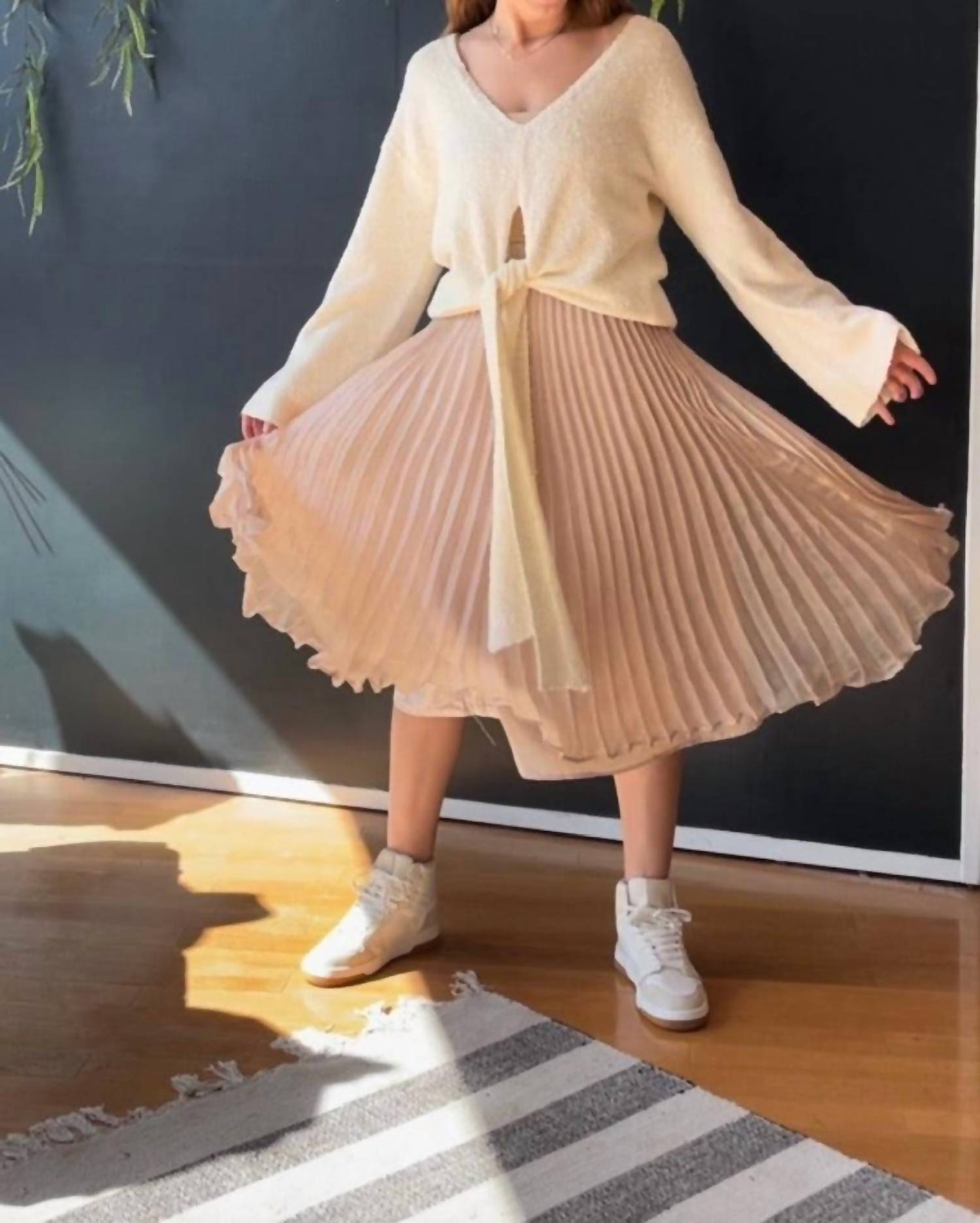 Mustard Seed - Jenean Skirt - beige - clothing - knee - length - skirts