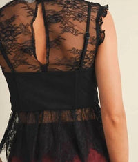 Mustard Seed - Lace with Corset Sleeveless Top
