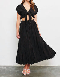 Mustard Seed - NOMAD MAXI SKIRT - black - clothing - long - skirts