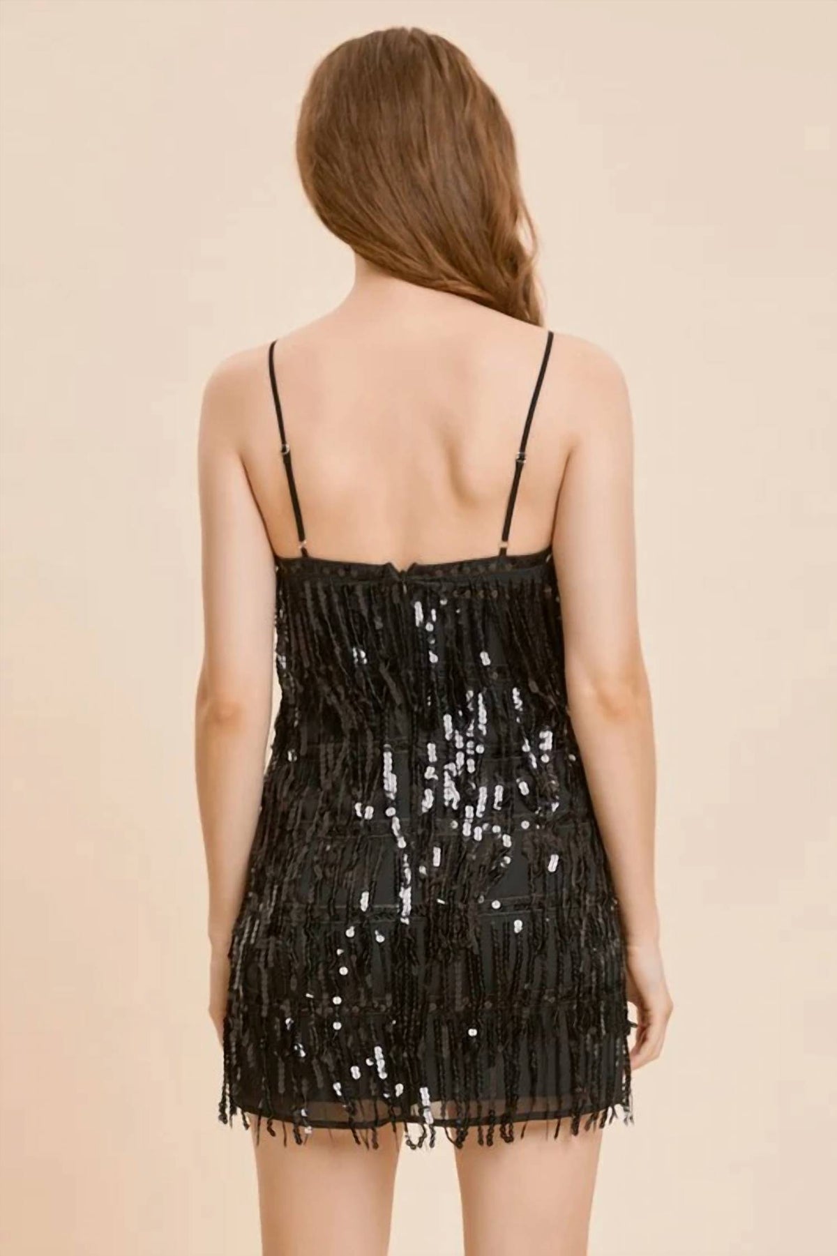 Mustard Seed - Open Back Sequin Tiered Dress