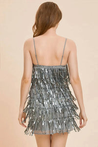 Mustard Seed - Open Back Sequin Tiered Dress