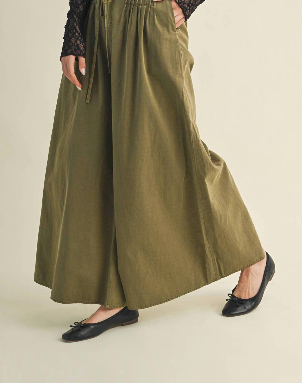 Mustard Seed - The Pintuck Power Wide Leg Pants