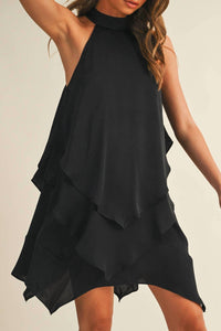 Mustard Seed - Ruffle Layer Halter Neck Dress