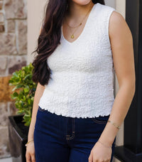 Mustard Seed - Vanilla Bean Textured Tank Top
