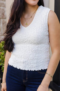 Mustard Seed - Vanilla Bean Textured Tank Top