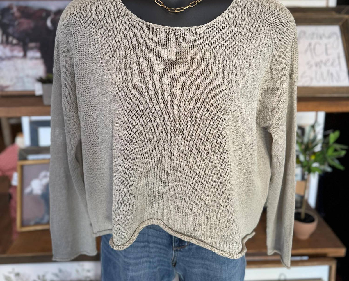 Mustard Seed - Women's Oversized Pullover Sweater Top