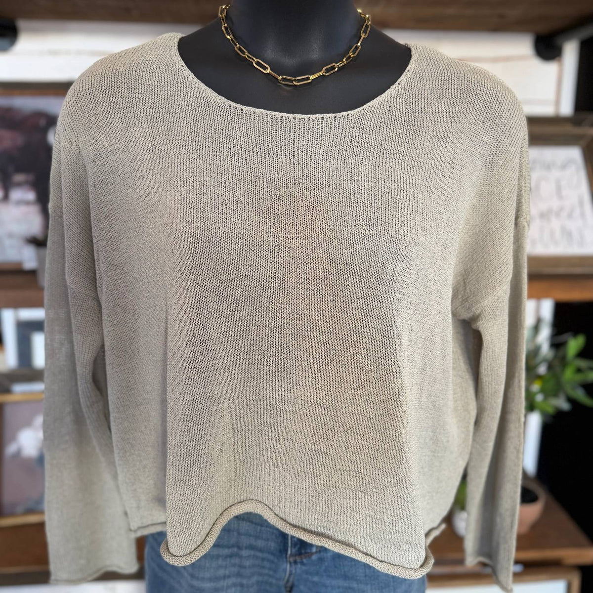 Mustard Seed - Women's Oversized Pullover Sweater Top