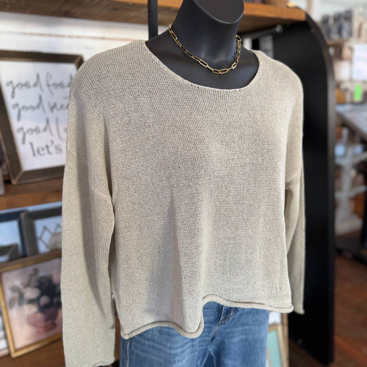 Mustard Seed - Women's Oversized Pullover Sweater Top