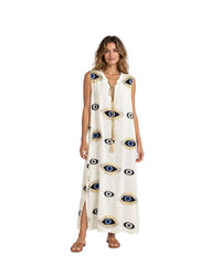 Mystery Resort - Amalia Evil Eye Maxi Caftan