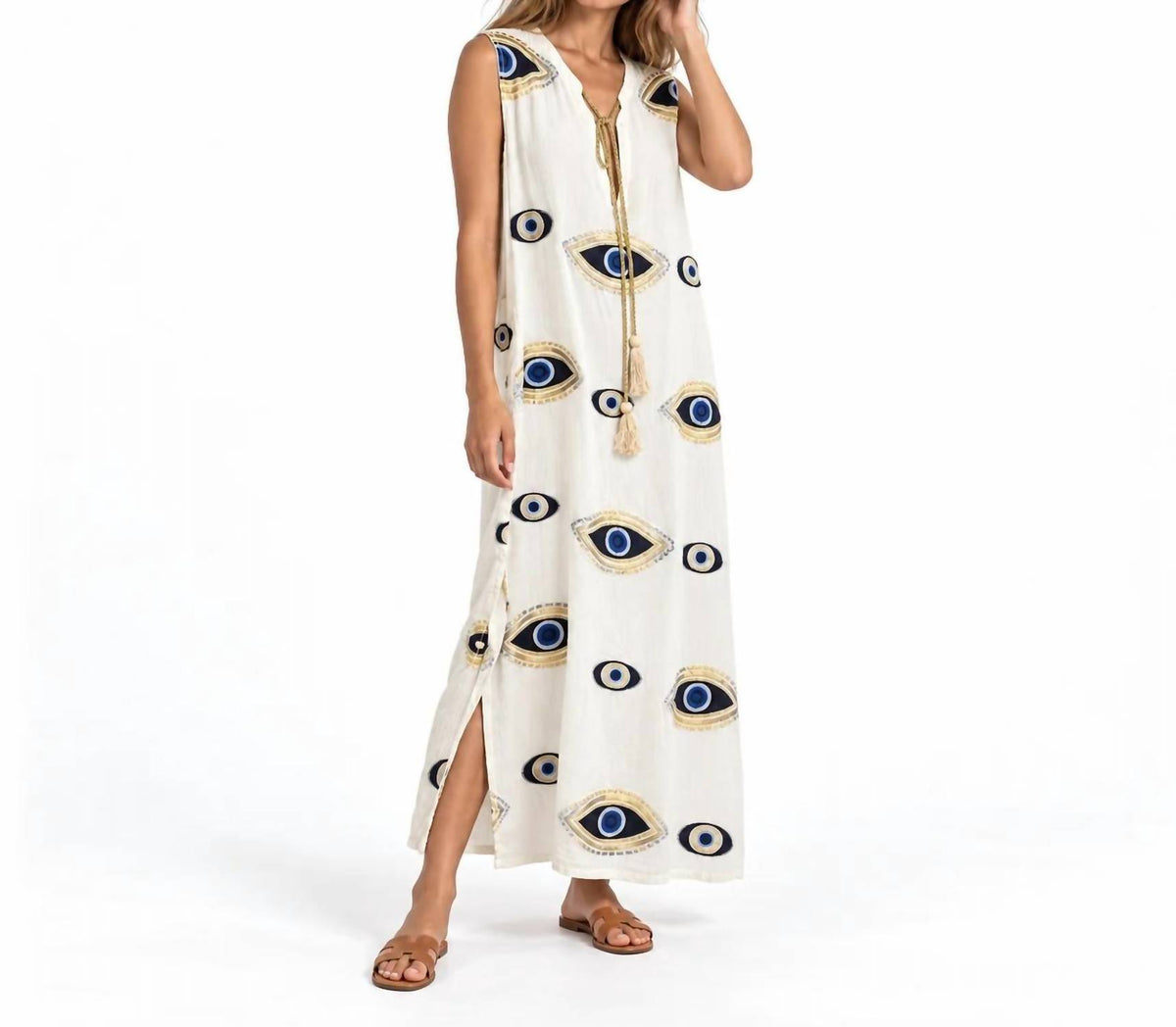 Mystery Resort - Amalia Evil Eye Maxi Caftan