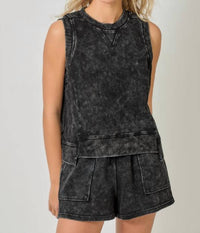 Mystree - Bowie Sleeveless Terry Top