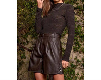 Mystree - Lettuce Edge Textured Lace Top