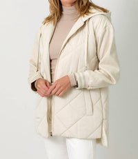 Mystree - Mixed Sleeve Puffer Jacket