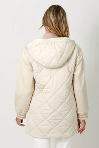 Mystree - Mixed Sleeve Puffer Jacket