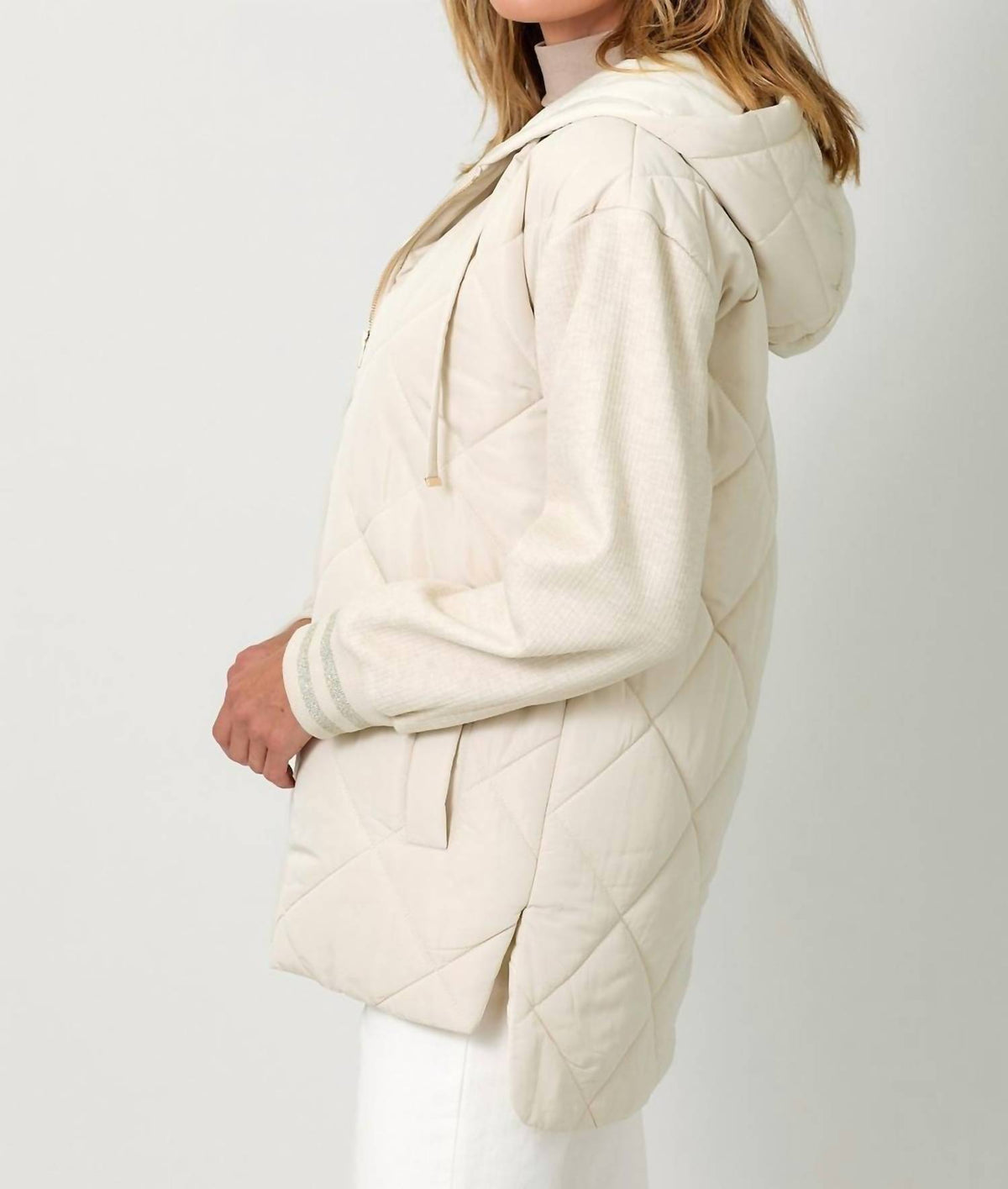 Mystree - Mixed Sleeve Puffer Jacket
