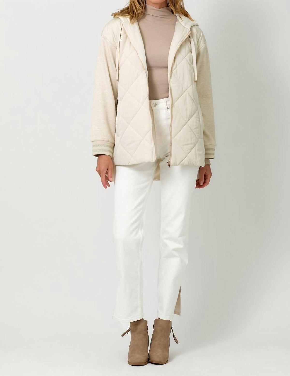 Mystree - Mixed Sleeve Puffer Jacket