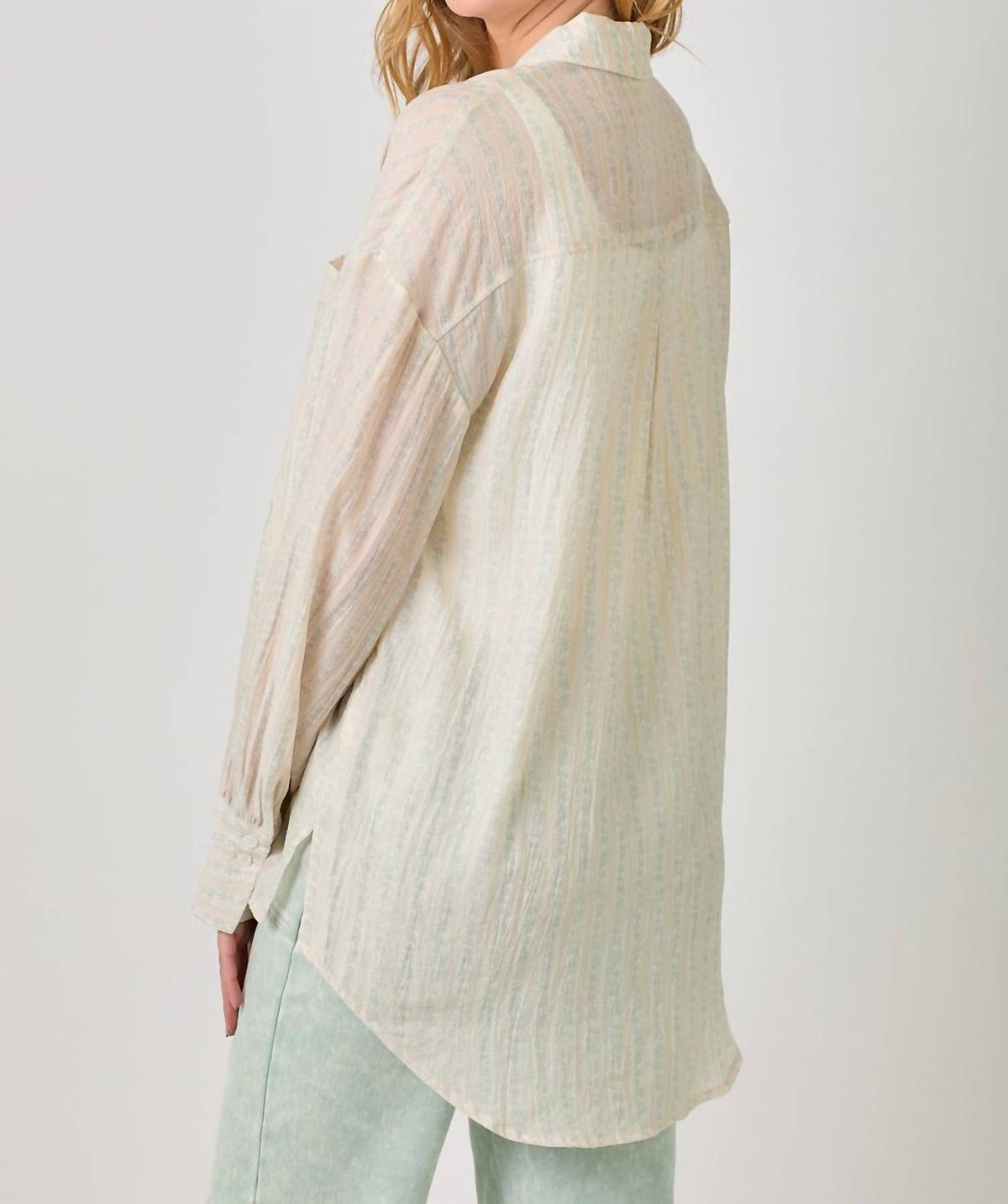 Mystree - Oversized Button Up Shirt