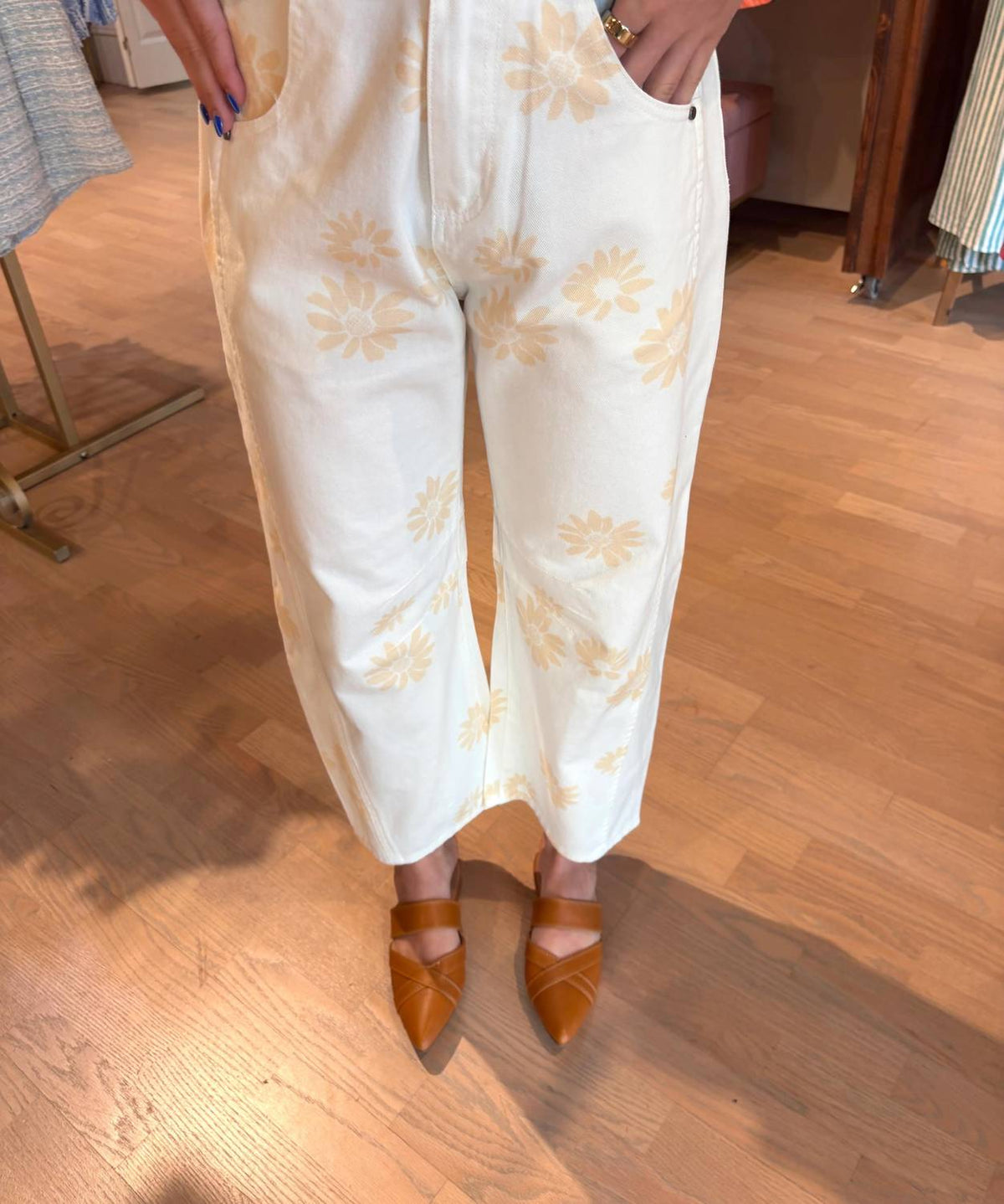 Mystree - Printed Barrel Denim Jeans