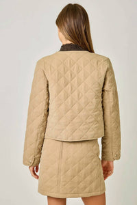 Mystree - Quilted Button-down Jacket