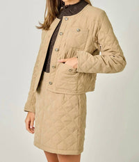 Mystree - Quilted Button-down Jacket