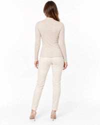 Mystree - Ruched Mock Neck Top