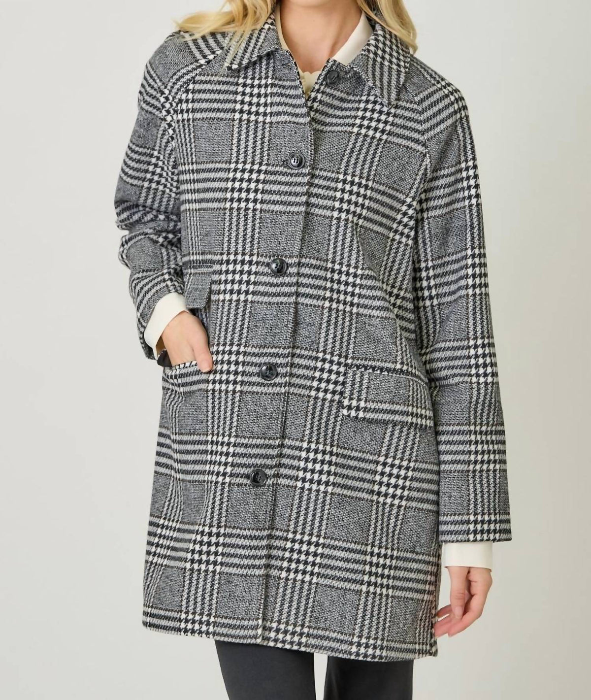 Mystree - Single Breasted Midi Coat