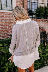Mystree - Something Good Button Down Long Sleeve Top - blouses - clothing - cotton - blend