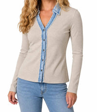Mystree - Thermal Button Down Top